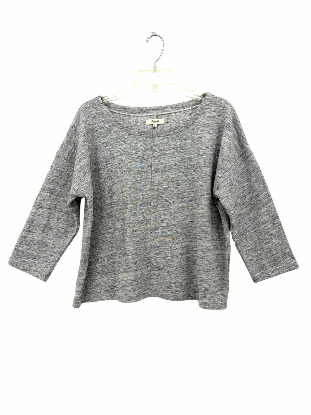 Madewell Heather Gray Wide Scoop Pullover
